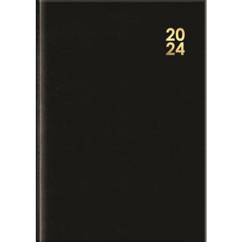 VALUE A5 Two Days a Page Diary 2024 Black