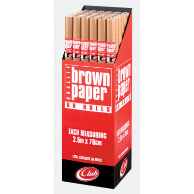 Brown parcel wrapping paper  69cm x 2.5m