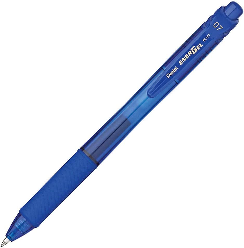 Pentel EnerGel Retractable Pen mm BL107 Blue – Biddles of