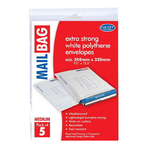 Mailing Bags 240x320mm size Medium  Pack 5