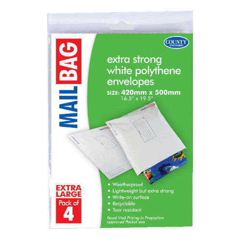 Mailing Bags 420x500mm Size Extra Large Pack 4